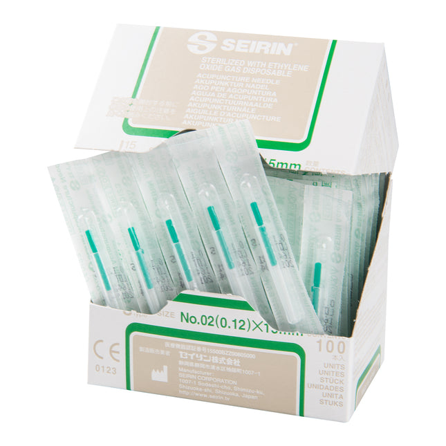 Seirin J-Type, with Guide Tube, green 0,12x15mm