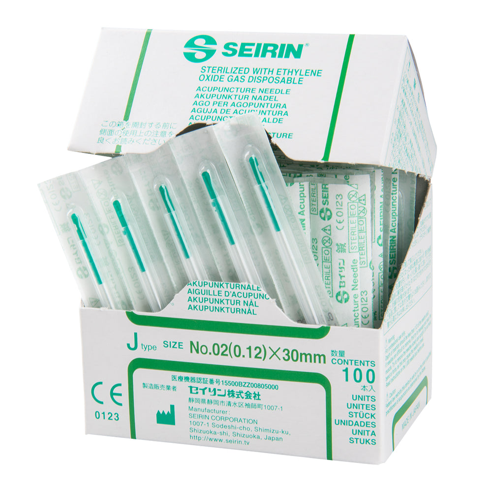 Seirin J-Type, with Guide Tube, green 0.12x30mm