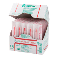 Seirin J-Type, with Guide Tube, red, 0.16x30mm