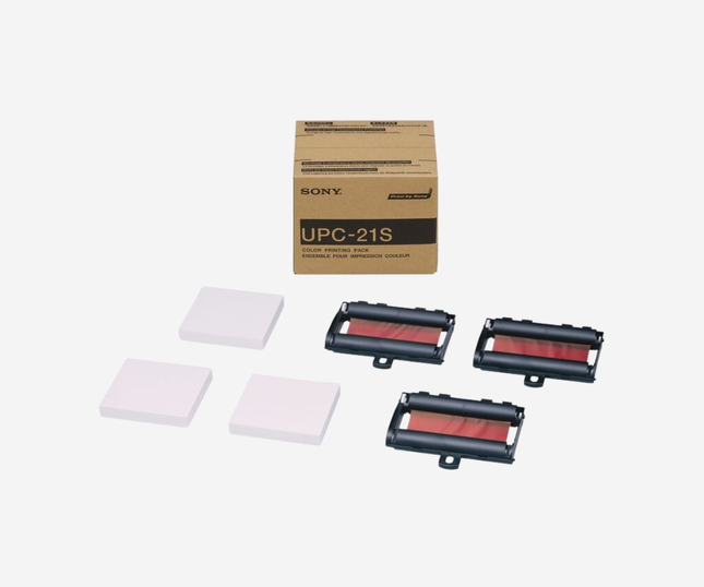 Sony Video Printer Color Printing Pack UPC-21S with 3 Color Rolls; for Printers UP-20/21/25MD and UP-D23/25MD