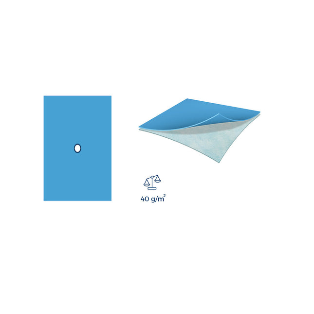Lochtücher oval 6x8cm, 45x75cm, 2-lagig, steril 50 ST