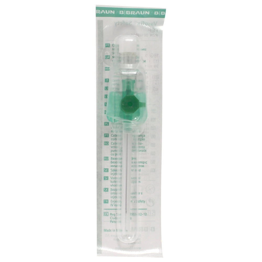 Vasofix Braunüle 1.3mm x 45mm 18G Green with Valve