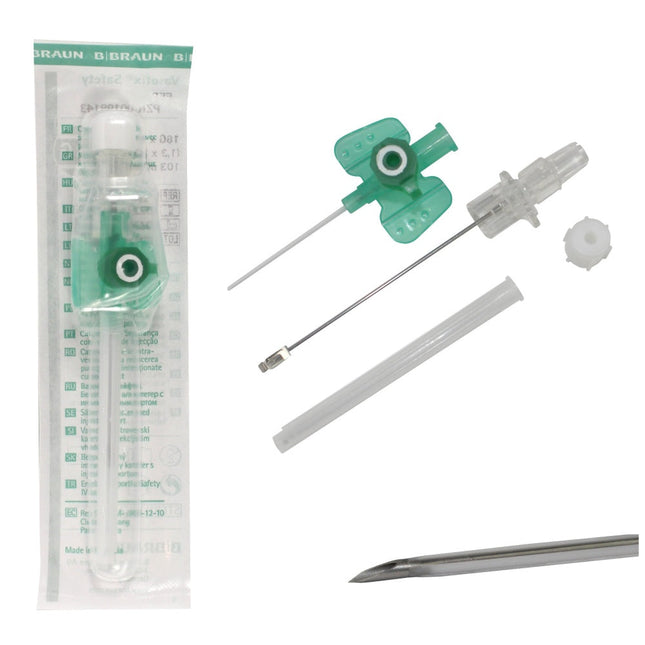 Vasofix Safety 1.30x33mm 18G Green-White IV Catheter
