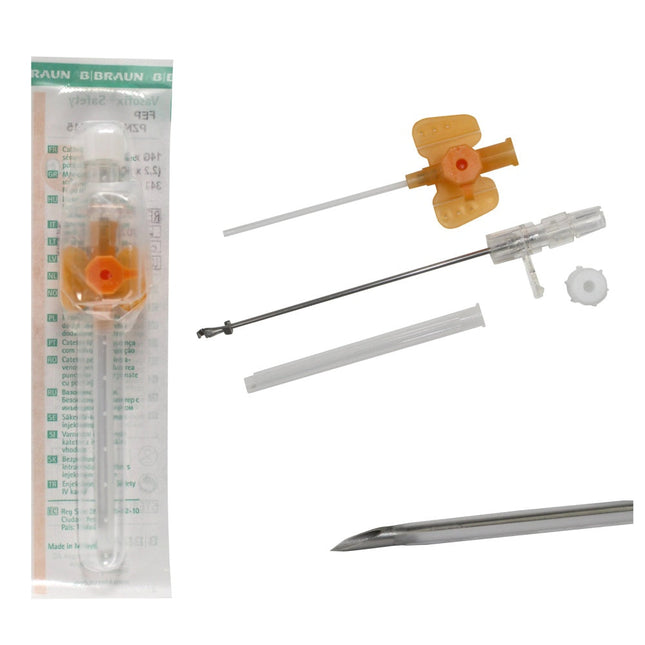 IV Catheter Vasofix Safety pur 14G, 2,2x50mm, orange, with Valve