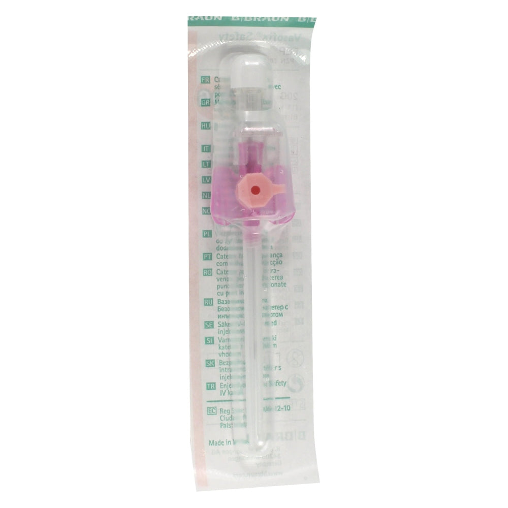 Vasofix Safety 1.10mm x 33mm 20G Pink with Valve