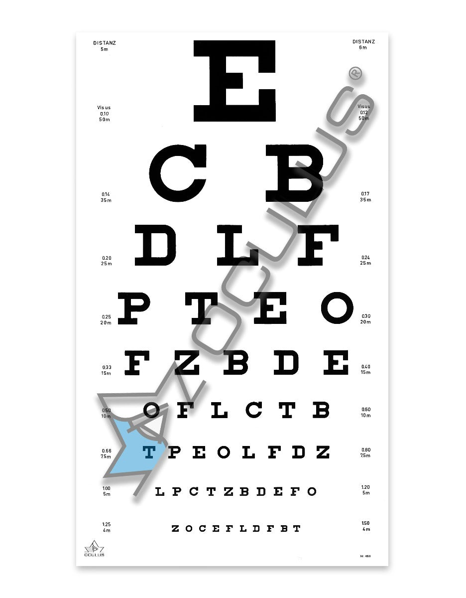 Oculus Sehprobentafel E-Haken