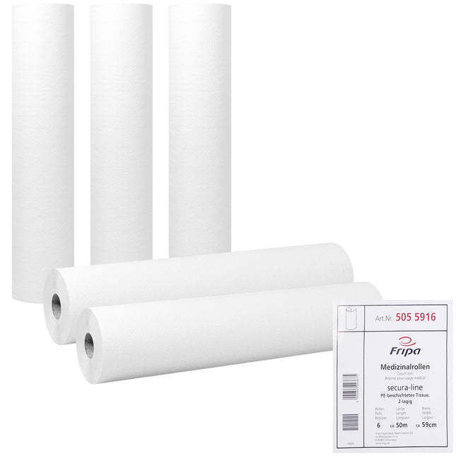 fripa-med "classic-line" 1-lg. 55cmx50m, 100% Frischzellstoff hochweiß