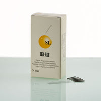 SL-Acupuncture Needles with Plastic Handle, black, 0.35x50mm